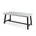 thumbnail image 1 of GDF Studio Bowman Outdoor Light Grey Sandblast Acacia Wood Rectangular Dining Table, 1 of 8