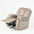 thumbnail image 1 of GDF Studio Brentwood Contemporary Fabric Pillow Tufted Recliner, Latte and Black, 1 of 12