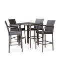 thumbnail image 1 of GDF Studio Buckthorn Outdoor Wicker 5 Piece Square Bar Set, Multibrown, 1 of 13