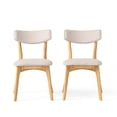 thumbnail image 1 of GDF Studio Caleb Indoor Mid Century Fabric Dining Chairs with Natural Oak Finish(Set of 2), 1 of 7