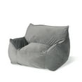 thumbnail image 1 of GDF Studio Calef Modern Velveteen Bean Bag Chair, Gray, 1 of 11