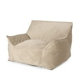 thumbnail image 1 of GDF Studio Calef Modern Velveteen Bean Bag Chair with Armrests, Taupe, 1 of 7