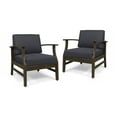 thumbnail image 1 of GDF Studio Capri Outdoor Acacia Wood Club Chairs with Cushions, Gray, 1 of 8