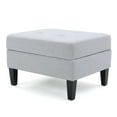 thumbnail image 1 of GDF Studio Carolina Fabric Storage Ottoman, Light Grey, 1 of 9
