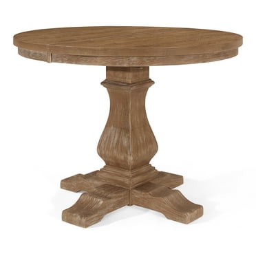 GDF Studio Carrick Rustic Wood Expandable Oval Dining Table, Natural