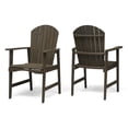 thumbnail image 1 of GDF Studio Cartagena Outdoor Acacia Wood Adirondack Dining Chairs, Set of 2, Gray, 1 of 6