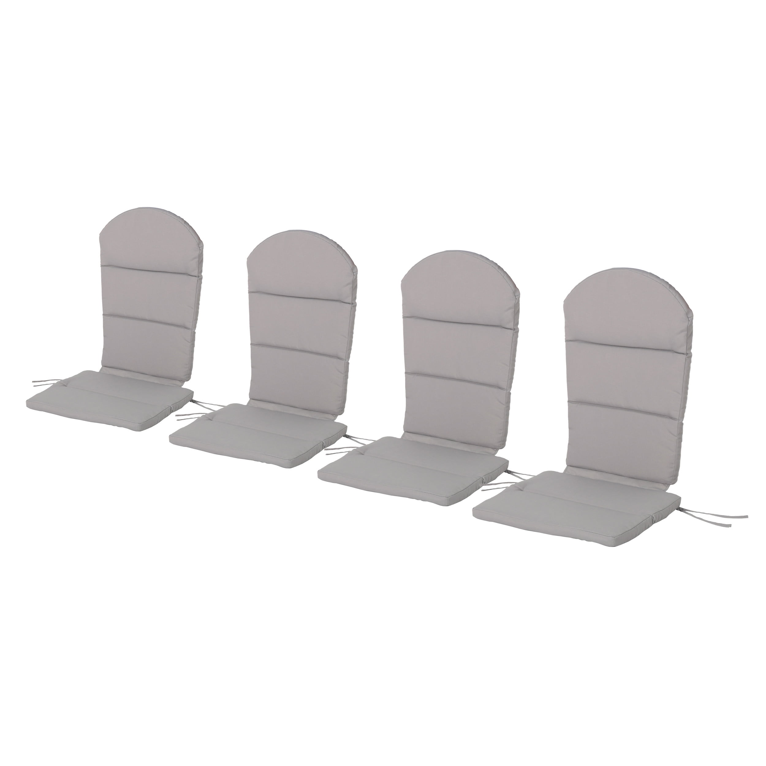Gray Water-Resistant Fabric Adirondack Chair Cushions, Set of 4