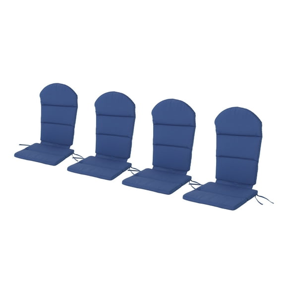 GDF Studio Cartagena Outdoor Water Resistant Fabric Adirondack Chair Cushions, Set of 4, Navy Blue