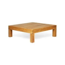 GDF Studio Cascada Outdoor Acacia Wood Coffee Table, Teak
