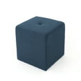 thumbnail image 1 of GDF Studio Cassie Fabric Square Ottoman, Navy Blue, 1 of 5