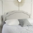 thumbnail image 1 of GDF Studio Charell Contemporary Fabric Upholstered Beveled Full/Queen Headboard, Light Gray, 1 of 5