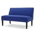 thumbnail image 1 of GDF Studio Charlotte Fabric Loveseat, Royal Blue and Matte Black, 1 of 12