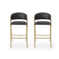 thumbnail image 1 of Eleanore Modern Faux Leather Barstool (Set of 2), 1 of 8