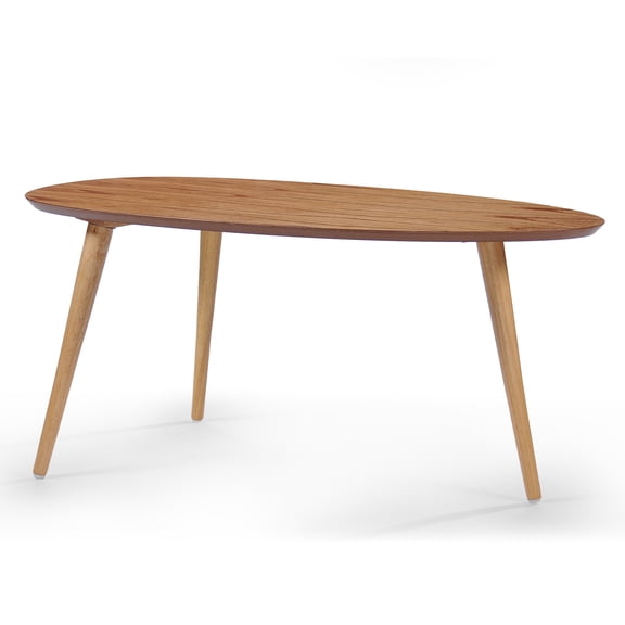 GDF Studio Cilla Mid Century Modern Wood Tripod Coffee Table, Natural