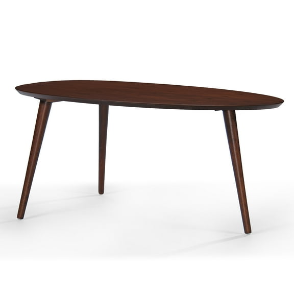GDF Studio Cilla Mid Century Modern Wood Tripod Coffee Table, Walnut