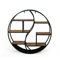 thumbnail image 1 of GDF Studio Circular Iron Floating Shelf, 6.50" x 34", Black, 1 of 6