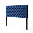 thumbnail image 1 of GDF Studio Classic Tufted Adjustable Velvet Headboard, Full/Queen, Navy Blue, 1 of 7