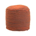 thumbnail image 1 of GDF Studio Collier Outdoor Handcrafted Modern Fabric Pouf Ottoman, Orange, 1 of 5