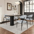 thumbnail image 1 of Teagan Modern Upholstered Dining Chairs with Metal Legs, Grey, Set of 4, 1 of 9