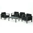 thumbnail image 1 of GDF Studio Crested Bay Outdoor Aluminum 5 Piece Chat Set, Grey and Dark Grey, 1 of 9