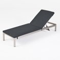 thumbnail image 1 of GDF Studio Crested Bay Outdoor Mesh and Aluminum Armless Adjustable Chaise Lounge with Cushion, Dark Gray and Silver, 1 of 13
