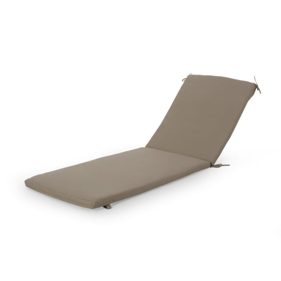 GDF Studio Crested Bay Outdoor Water Resistant Fabric Chaise Lounge Cushion, Khaki