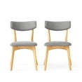 thumbnail image 1 of GDF Studio Crystal Mid Century Modern Fabric Upholstered Dining Chairs, Set of 2, Dark Gray and Oak, 1 of 13