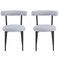 thumbnail image 1 of GDF Studio Daimona Fabric Upholstered Dining Chairs, Set of 2, Light Grey, 1 of 9