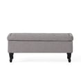 thumbnail image 1 of GDF Studio Dean Fabric Storage Ottoman, Mixed Grey, 1 of 12