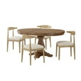 thumbnail image 1 of GDF Studio Denell Contemporary Fabric Upholstered Wood 5 Piece Dining Set, Beige, Light Ash, and Natural, 1 of 3
