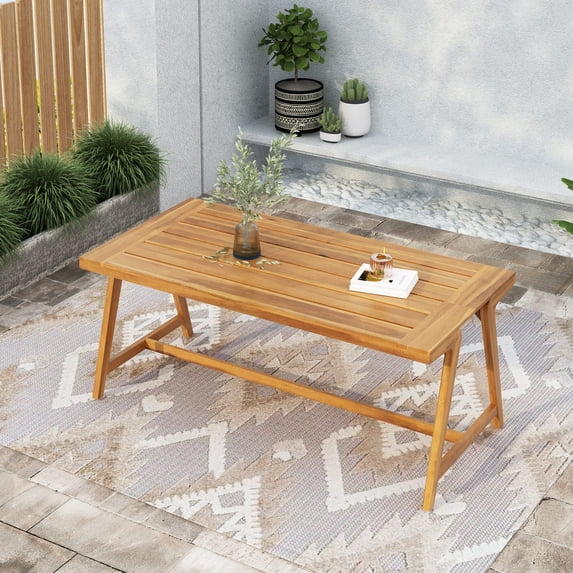 GDF Studio Desmond Outdoor Acacia Wood Dining Table
