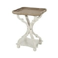 thumbnail image 1 of GDF Studio Dianelly French Country Accent Table with Square Top, Natural and Distressed White, 1 of 7