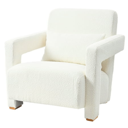 GDF Studio Dinah Accent Chair, Cream Boucle