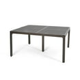 thumbnail image 1 of GDF Studio Dinah Outdoor Cast Aluminum Square Dining Table, Hammered Bronze, 1 of 9