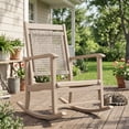 thumbnail image 1 of GDF Studio Dory Outdoor Rustic Wicker and Acacia Wood Rocking Chair, Light Brown and Light Multibrown, 1 of 15