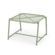 GDF Studio Douglas Outdoor Iron Side Table, Matte Green