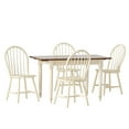 thumbnail image 1 of GDF Studio Drake Farmhouse Wood 5 Piece Expandable Dining Set, Cream, Dark Oak, and Antique White, 1 of 13