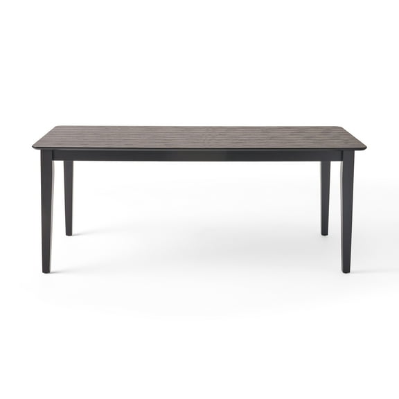 GDF Studio Duluth Rustic Wooden Rectangular Dining Table, Black