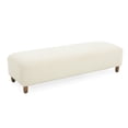 thumbnail image 1 of GDF Studio Elegant Upholstered Ottoman with Foam Cushion, White, 1 of 8