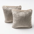 thumbnail image 1 of GDF Studio Elise Faux Fur Throw Pillow (Set of 2), Light Brown, 1 of 5