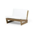 thumbnail image 1 of GDF Studio Elloree Outdoor Acacia Wood Club Chair with Cushions, Teak and White, 1 of 8