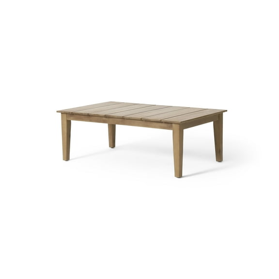 GDF Studio Elmcrest Outdoor Acacia Wood Coffee Table, Light Brown