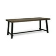 thumbnail image 1 of GDF Studio Emersyn Outdoor Acacia Wood Rectangular Dining Table Gray and Black, 6 Person, 1 of 8