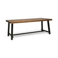 thumbnail image 1 of GDF Studio Emersyn Outdoor Acacia Wood Rectangular Dining Table Teak and Rustic Metal, 6 Person, 1 of 11