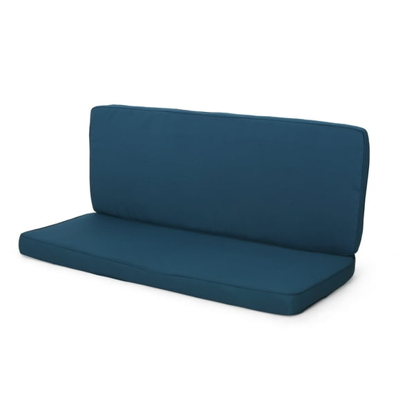 GDF Studio Eydan Outdoor Water Resistant Fabric Loveseat Cushions, Dark Teal