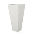 thumbnail image 1 of GDF Studio Fardeen Outdoor Modern Cast Stone Planter, White Medium, 1 of 7