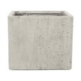 thumbnail image 1 of GDF Studio Fardeen Outdoor Modern Large Cast Stone Square Planter, White, 1 of 7