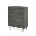 thumbnail image 1 of GDF Studio Farhart Mid Century Modern 4 Drawer Dresser, Gray Maple, 1 of 9