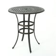 thumbnail image 1 of GDF Studio Fonzo Outdoor Cast Aluminum Round Bar Table, Bronze, 1 of 5