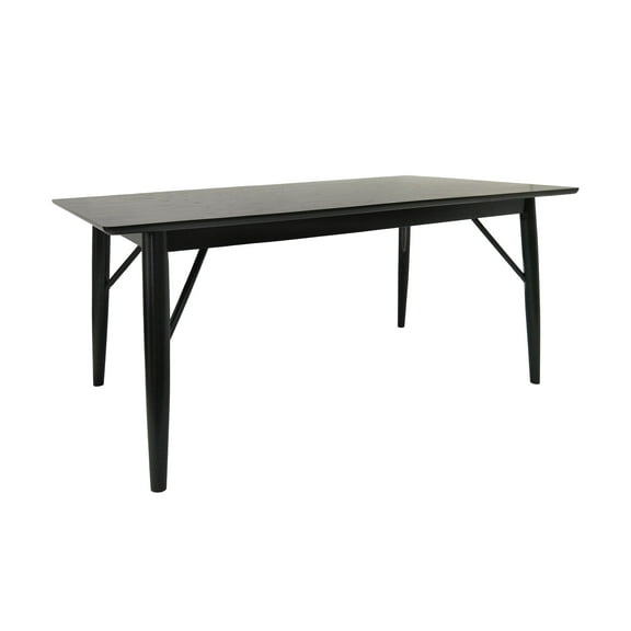 GDF Studio Freesia Contemporary Wooden Rectangular Dining Table, Black